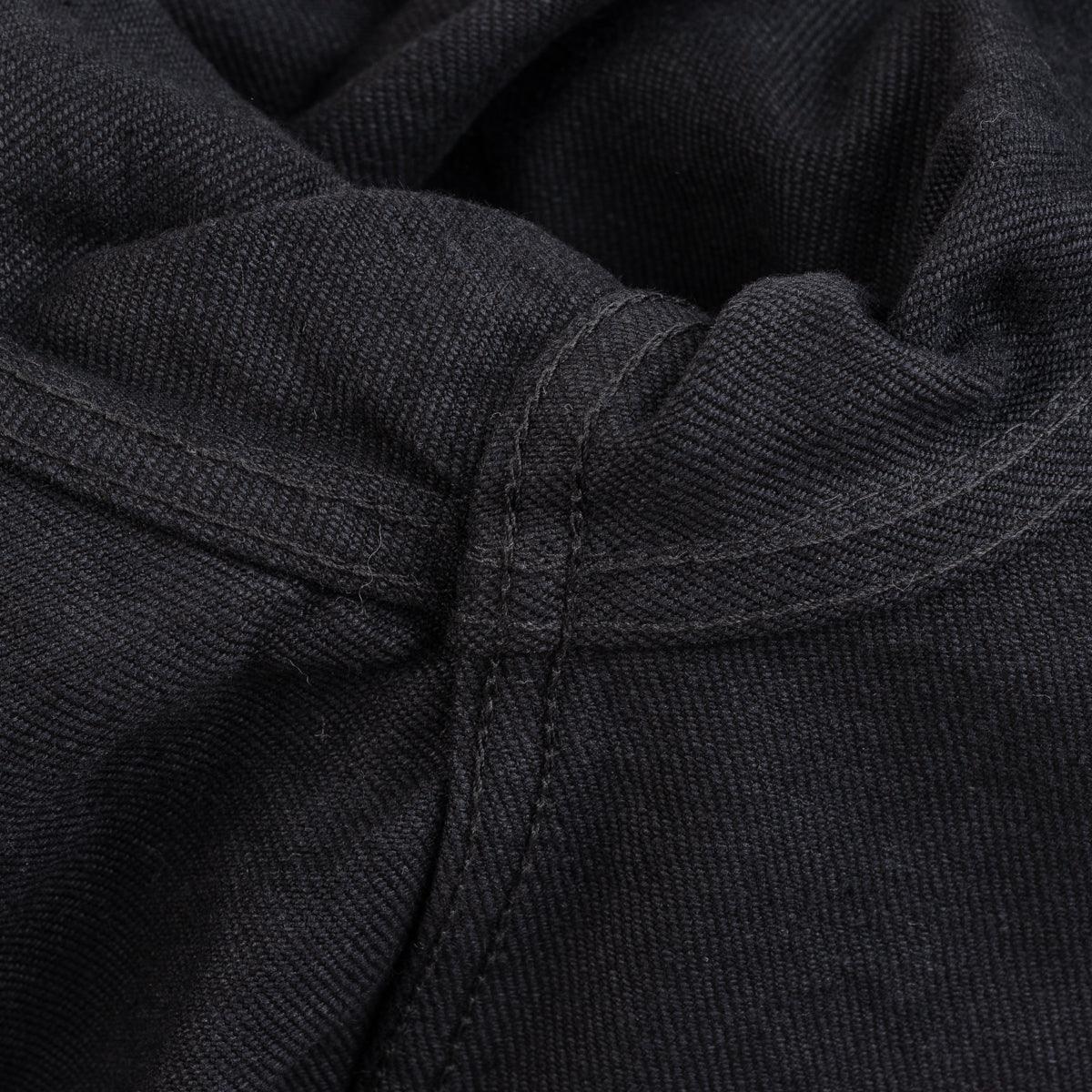 Image showing the IHSH-295-BB - 14oz Selvedge Denim Western Shirt Black/Black which is a Shirts described by the following info Back In, Iron Heart, Released, Shirts, Tops and sold on the IRON HEART GERMANY online store