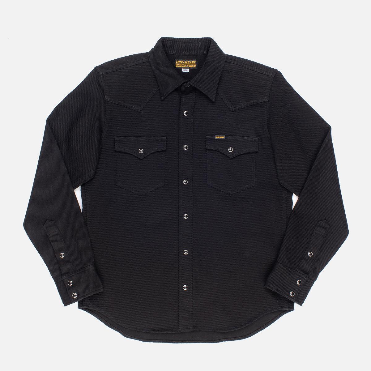 IHSH-234 - Heavy Kersey Western Shirt Black