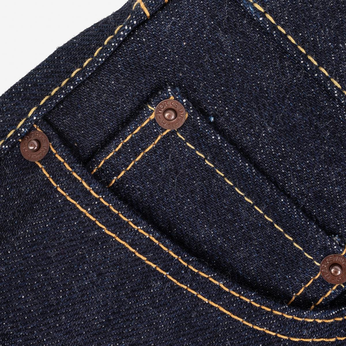 Image showing the IH-634S-UHR - 21/23oz Raw Selvedge Denim Straight Cut Jeans Indigo which is a Jeans described by the following info 634, Bottoms, Iron Heart, Jeans, Released, Straight and sold on the IRON HEART GERMANY online store