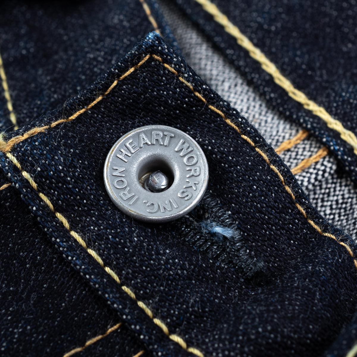 Image showing the IH-634SBR-14 - 14oz Broken Twill Selvedge Denim Straigh Cut Jeans - Indigo which is a Jeans described by the following info 634, Bottoms, Iron Heart, Jeans, Released, Straight and sold on the IRON HEART GERMANY online store