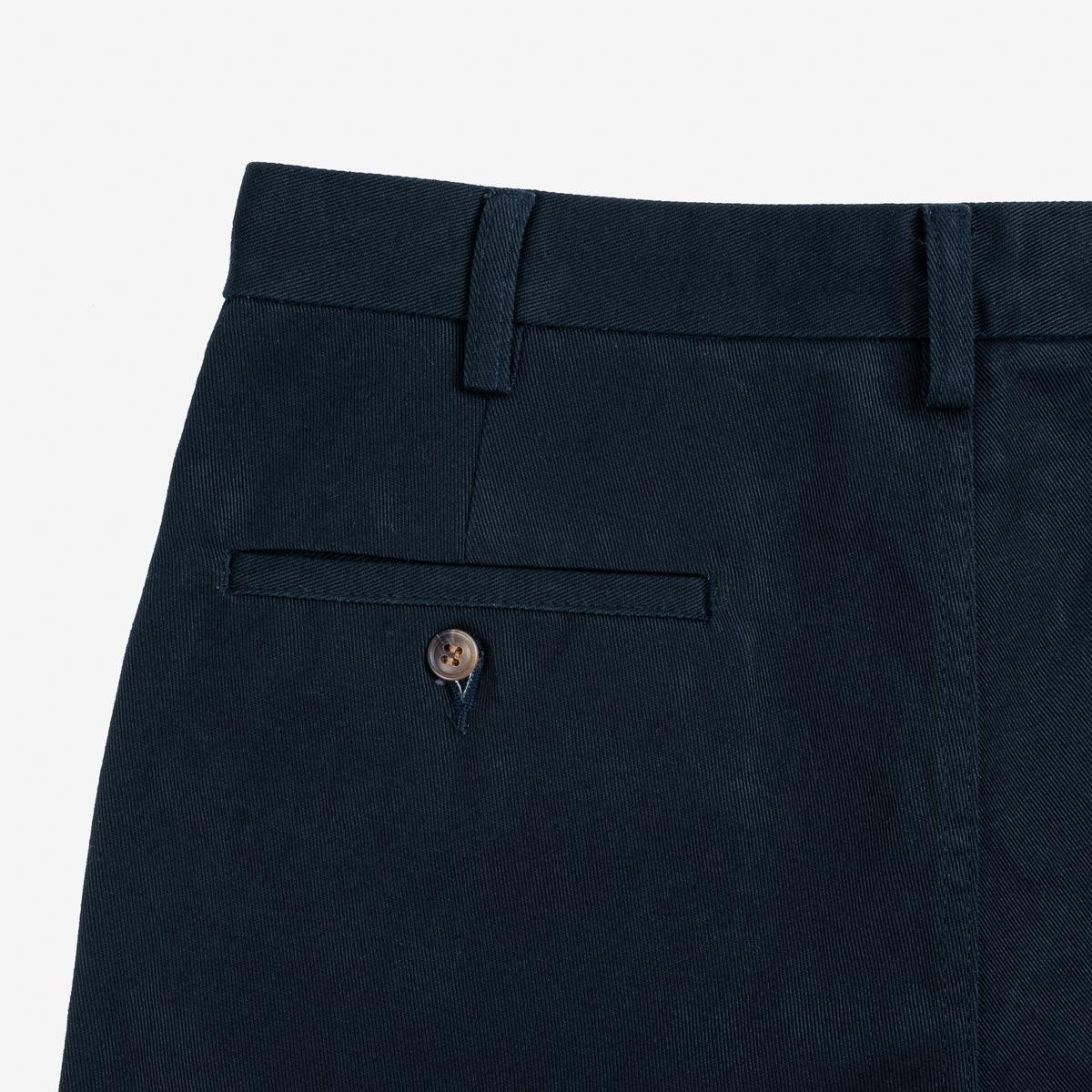 Image showing the IH-731-NAV - 12oz Heavy Cotton Relaxed Fit Chinos - Navy which is a Trousers described by the following info Bottoms, Iron Heart, Released, Trousers and sold on the IRON HEART GERMANY online store