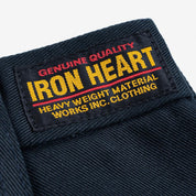 Image showing the IH-731-NAV - 12oz Heavy Cotton Relaxed Fit Chinos - Navy which is a Trousers described by the following info Bottoms, Iron Heart, Released, Trousers and sold on the IRON HEART GERMANY online store