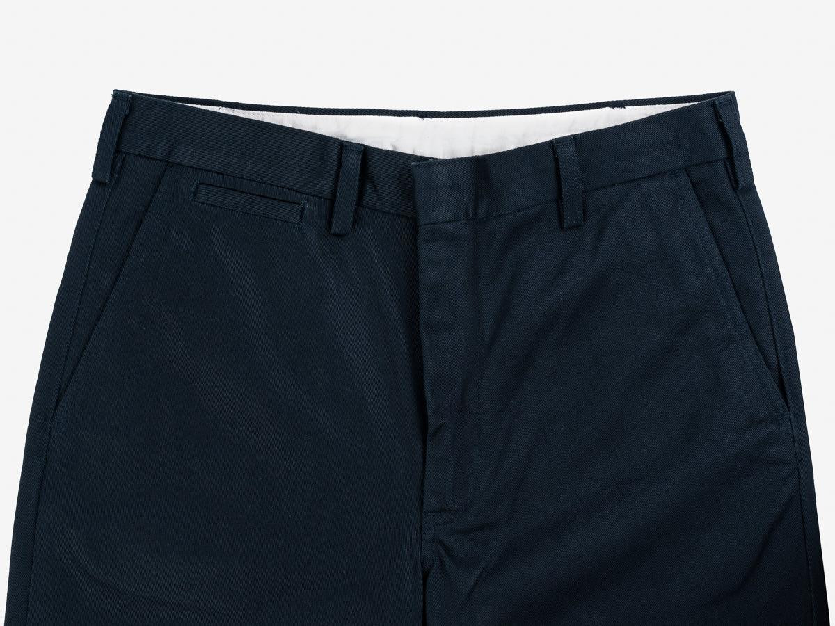 Image showing the IH-731-NAV - 12oz Heavy Cotton Relaxed Fit Chinos - Navy which is a Trousers described by the following info Bottoms, Iron Heart, Released, Trousers and sold on the IRON HEART GERMANY online store