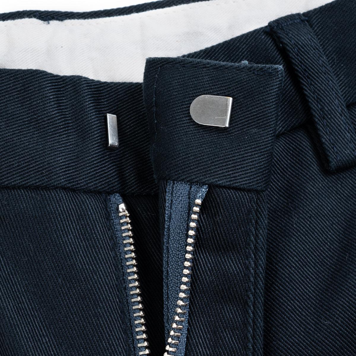 Image showing the IH-731-NAV - 12oz Heavy Cotton Relaxed Fit Chinos - Navy which is a Trousers described by the following info Bottoms, Iron Heart, Released, Trousers and sold on the IRON HEART GERMANY online store