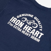 Image showing the IHTL-2302-NAV - 7.5oz Printed Loopwheel Crew Neck Long Sleeved T-Shirt - Navy which is a T-Shirts described by the following info Bargain, Released and sold on the IRON HEART GERMANY online store