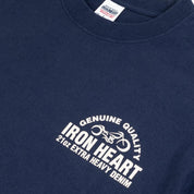 Image showing the IHTL-2302-NAV - 7.5oz Printed Loopwheel Crew Neck Long Sleeved T-Shirt - Navy which is a T-Shirts described by the following info Bargain, Released and sold on the IRON HEART GERMANY online store