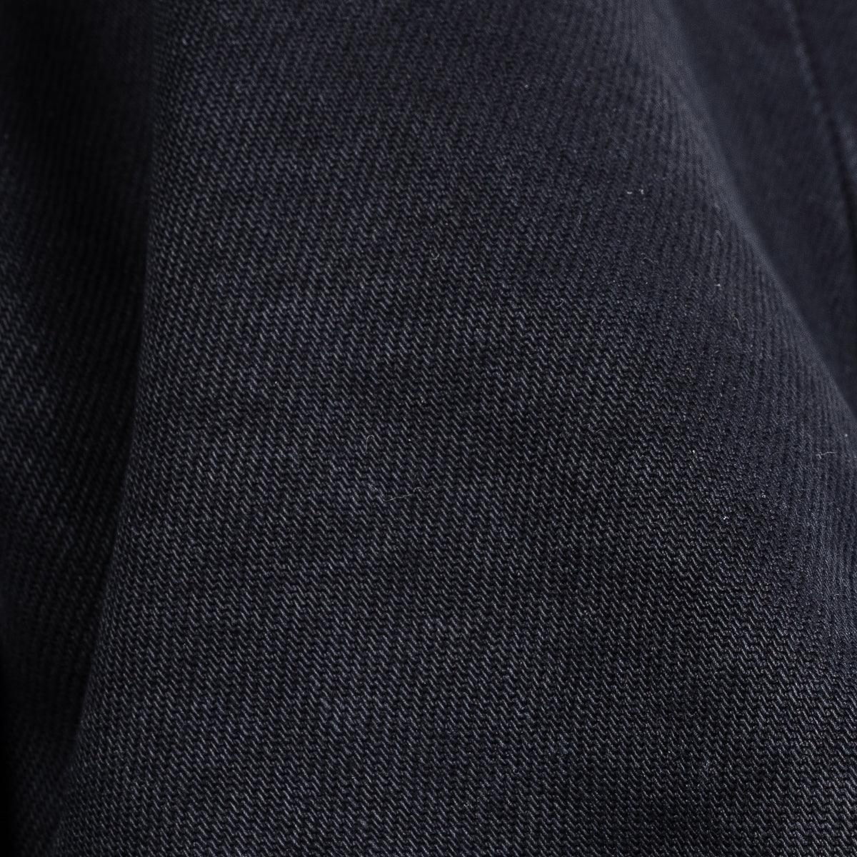 Image showing the IH-888S-OD - 21 oz Selvedge Denim Tapered Jeans Black Overdyed which is a Jeans described by the following info 888, Bottoms, Iron Heart, Jeans, New, Released, Tappered and sold on the IRON HEART GERMANY online store