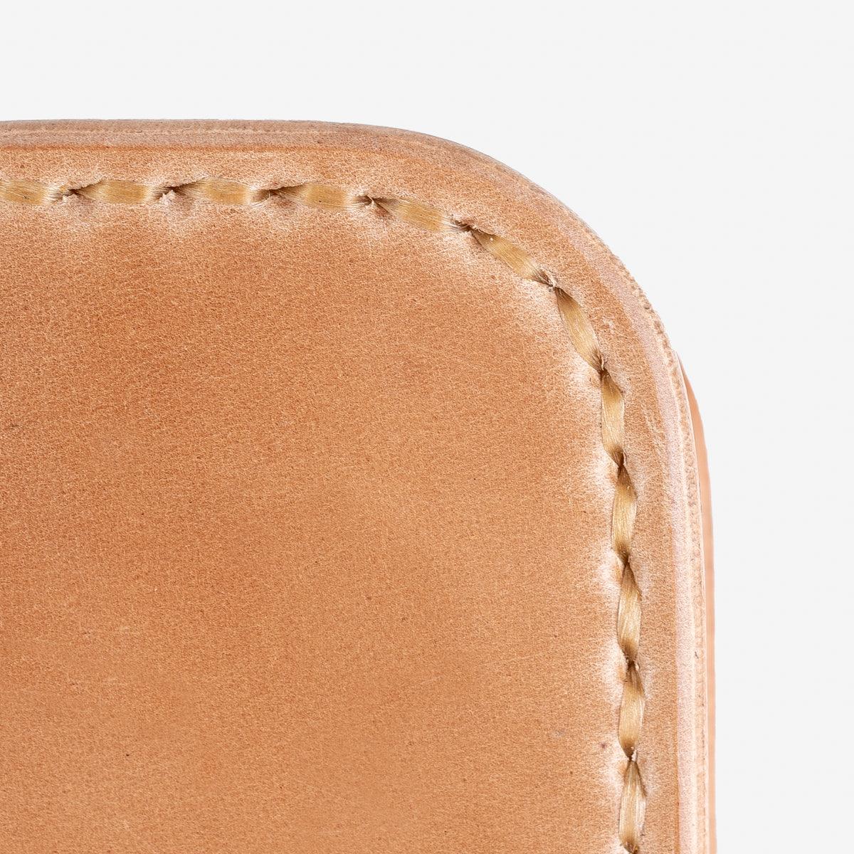 Image showing the IHG-02-NAT - Medium Shell Cordovan Wallet - Natural which is a WALLETS AND CHAINS described by the following info Accessories, Iron Heart, Released, WALLETS AND CHAINS and sold on the IRON HEART GERMANY online store