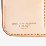 Image showing the IHG-02-NAT - Medium Shell Cordovan Wallet - Natural which is a WALLETS AND CHAINS described by the following info Accessories, Iron Heart, Released, WALLETS AND CHAINS and sold on the IRON HEART GERMANY online store