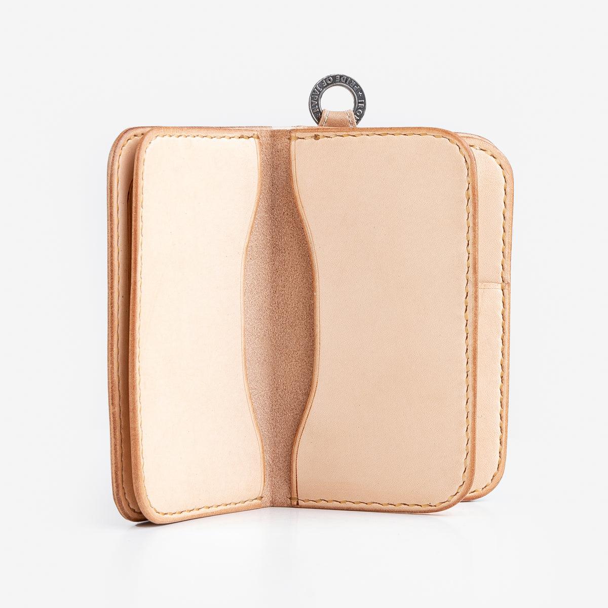 Image showing the IHG-02-NAT - Medium Shell Cordovan Wallet - Natural which is a WALLETS AND CHAINS described by the following info Accessories, Iron Heart, Released, WALLETS AND CHAINS and sold on the IRON HEART GERMANY online store