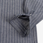 Image showing the IHSH-308-IND - 12oz Herringbone Work Shirt Indigo which is a Shirts described by the following info IHSALE, Iron Heart, Released, Shirts, Tops and sold on the IRON HEART GERMANY online store