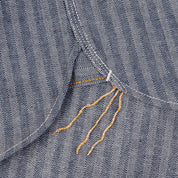 Image showing the IHSH-308-IND - 12oz Herringbone Work Shirt Indigo which is a Shirts described by the following info IHSALE, Iron Heart, Released, Shirts, Tops and sold on the IRON HEART GERMANY online store