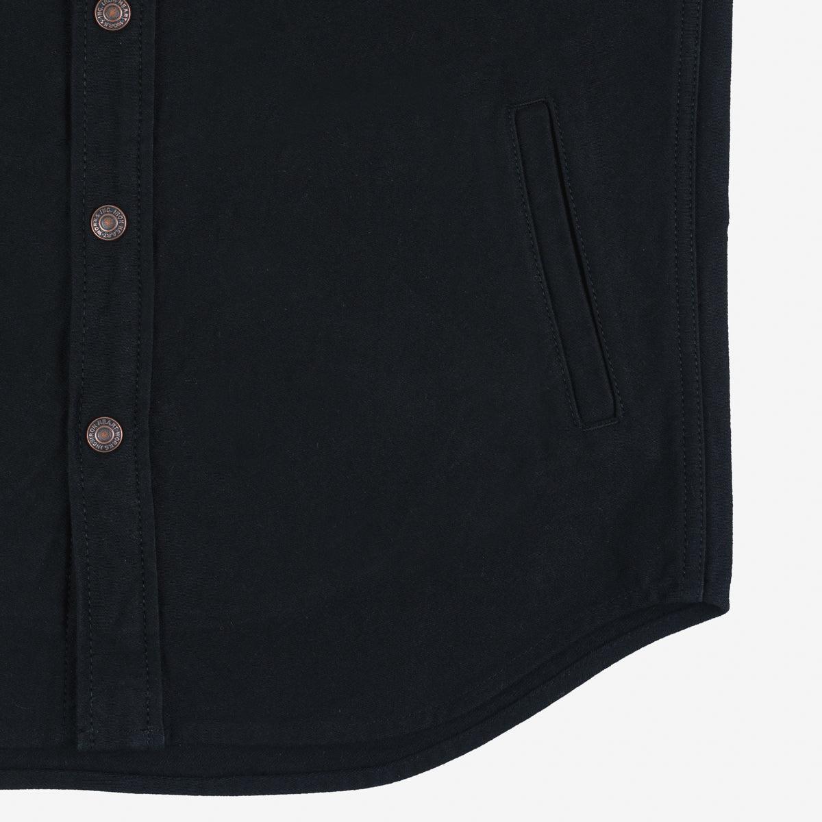 IHSH-331-BLK - 12oz Moleskin CPO Shirt - Black