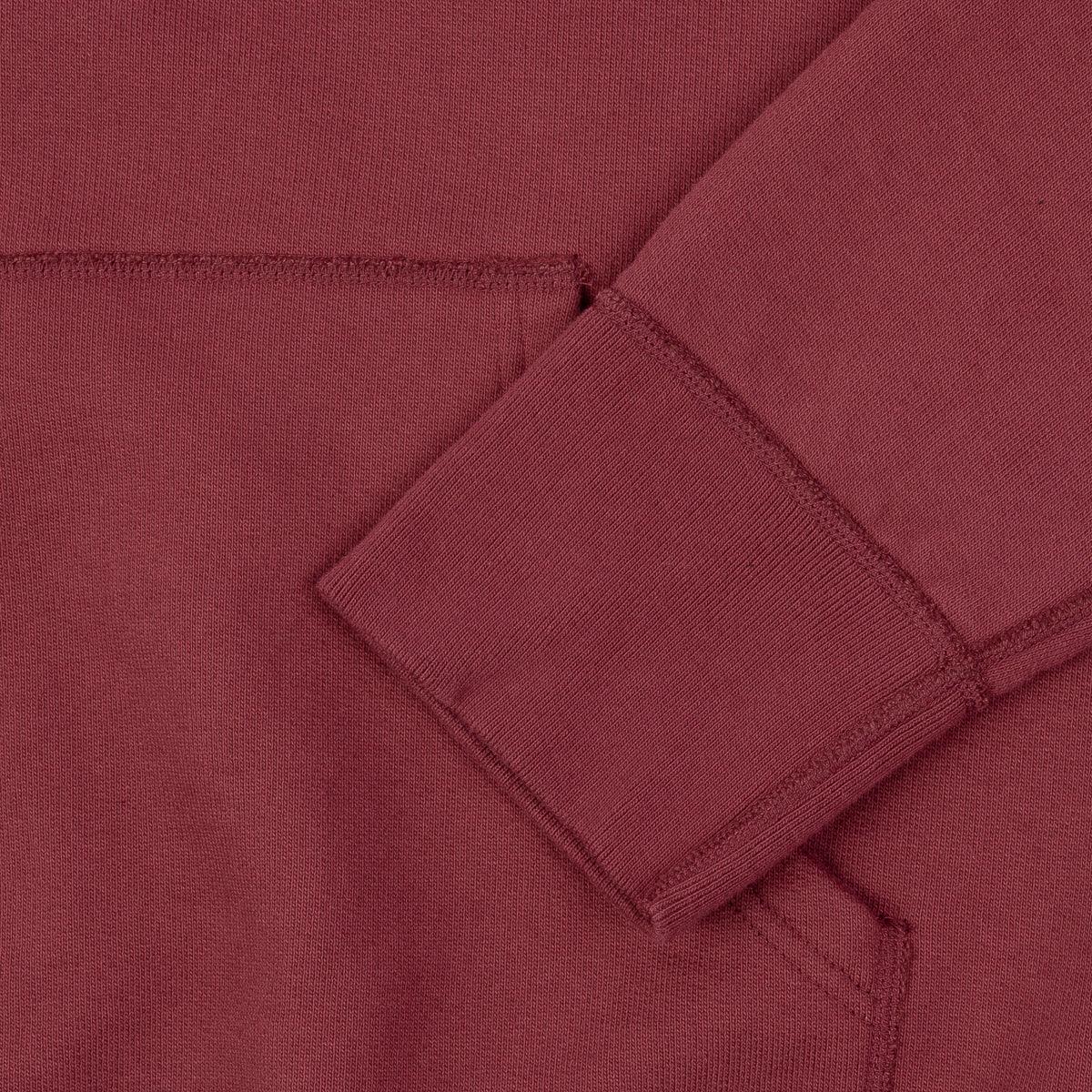 Image showing the IHSW-49-BUR - 14oz Ultra Heavyweight Loopwheel Cotton Hoodie Burgundy which is a Sweatshirts described by the following info IHSALE, Iron Heart, Released, Sweatshirts, Tops and sold on the IRON HEART GERMANY online store