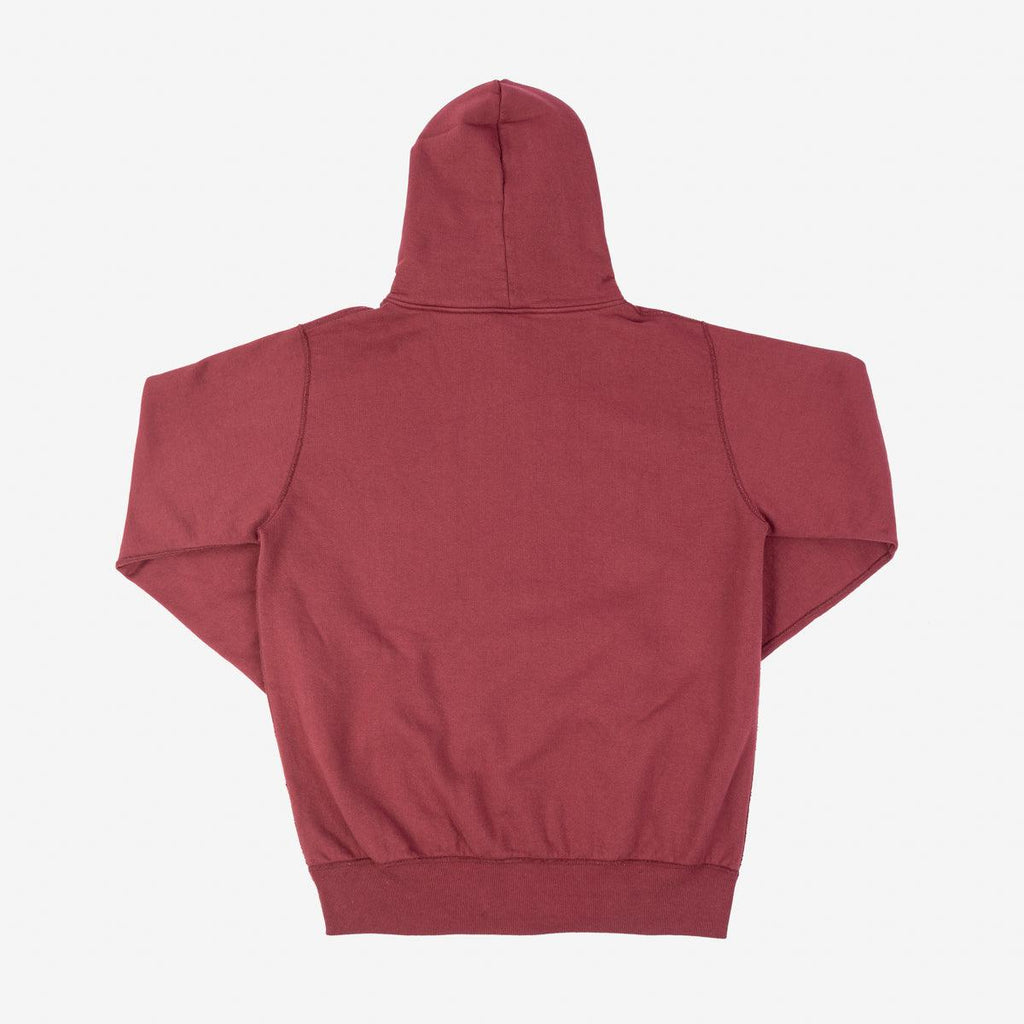 Image showing the IHSW-49-BUR - 14oz Ultra Heavyweight Loopwheel Cotton Hoodie Burgundy which is a Sweatshirts described by the following info IHSALE, Iron Heart, Released, Sweatshirts, Tops and sold on the IRON HEART GERMANY online store