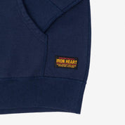 Image showing the IHSW-49-NAV - 14oz Ultra Heavyweight Loopwheel Cotton Hoodie Navy which is a Sweatshirts described by the following info IHSALE_M23, Iron Heart, Released, Sweatshirts, Tops and sold on the IRON HEART GERMANY online store