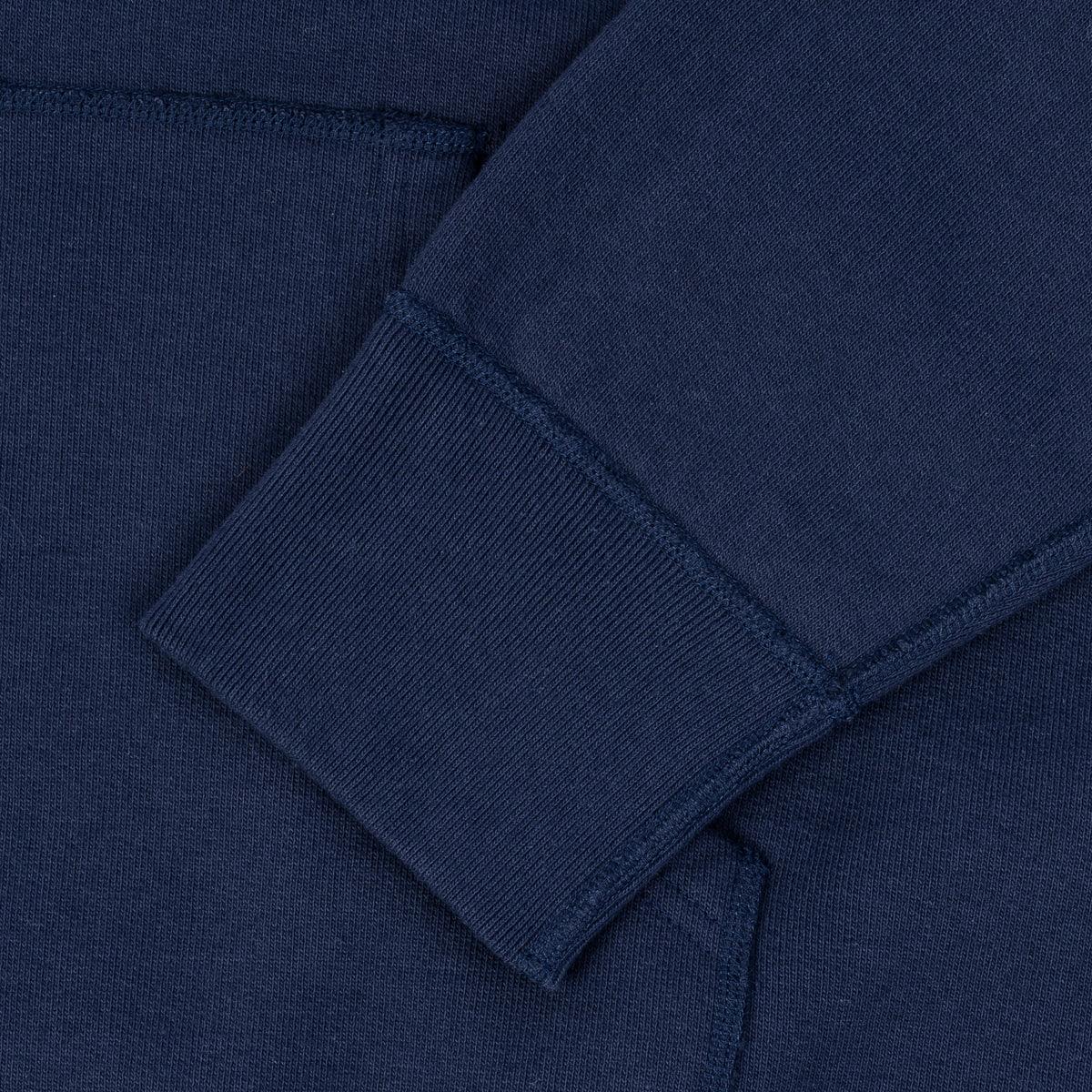 Image showing the IHSW-49-NAV - 14oz Ultra Heavyweight Loopwheel Cotton Hoodie Navy which is a Sweatshirts described by the following info IHSALE_M23, Iron Heart, Released, Sweatshirts, Tops and sold on the IRON HEART GERMANY online store