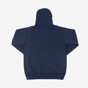 Image showing the IHSW-49-NAV - 14oz Ultra Heavyweight Loopwheel Cotton Hoodie Navy which is a Sweatshirts described by the following info IHSALE_M23, Iron Heart, Released, Sweatshirts, Tops and sold on the IRON HEART GERMANY online store