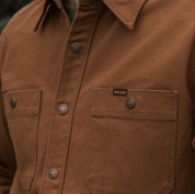 Image showing the IHSH-189-BRN - 17oz Duck Work Shirt Style CPO Brown which is a Shirts described by the following info Iron Heart, Released, Shirts, Tops and sold on the IRON HEART GERMANY online store