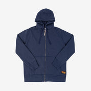 Image showing the IHSW-10-NAV - 14oz Ultra Heavyweight Loopwheel Cotton Hoodie Navy which is a Sweatshirts described by the following info IHSALE, Iron Heart, Released, Sweatshirts, Tops and sold on the IRON HEART GERMANY online store