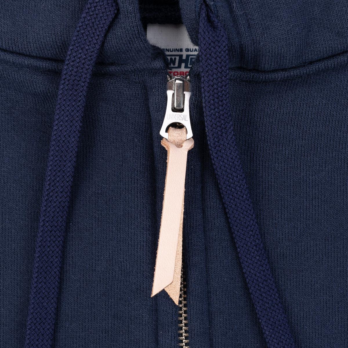 Image showing the IHSW-10-NAV - 14oz Ultra Heavyweight Loopwheel Cotton Hoodie Navy which is a Sweatshirts described by the following info IHSALE, Iron Heart, Released, Sweatshirts, Tops and sold on the IRON HEART GERMANY online store