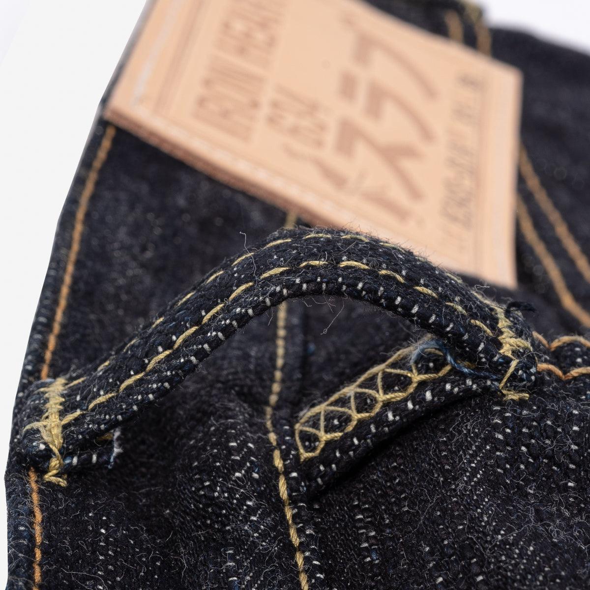 Image showing the IH-634S-SLB - 16oz Slubby Selvedge Denim Straight Cut Jeans Indigo which is a Jeans described by the following info 634, Bottoms, Iron Heart and sold on the IRON HEART GERMANY online store