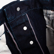 Image showing the IH-555S-14ii - 14oz Selvedge Denim Super Slim Cut Jeans - Indigo/Indigo which is a Jeans described by the following info 555, IHSALE_M23, Iron Heart, Jeans, Released, Slim and sold on the IRON HEART GERMANY online store