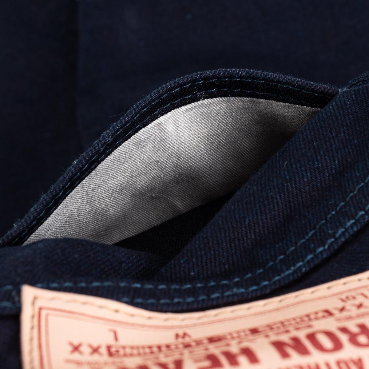 Image showing the IH-555S-14ii - 14oz Selvedge Denim Super Slim Cut Jeans - Indigo/Indigo which is a Jeans described by the following info 555, IHSALE_M23, Iron Heart, Jeans, Released, Slim and sold on the IRON HEART GERMANY online store
