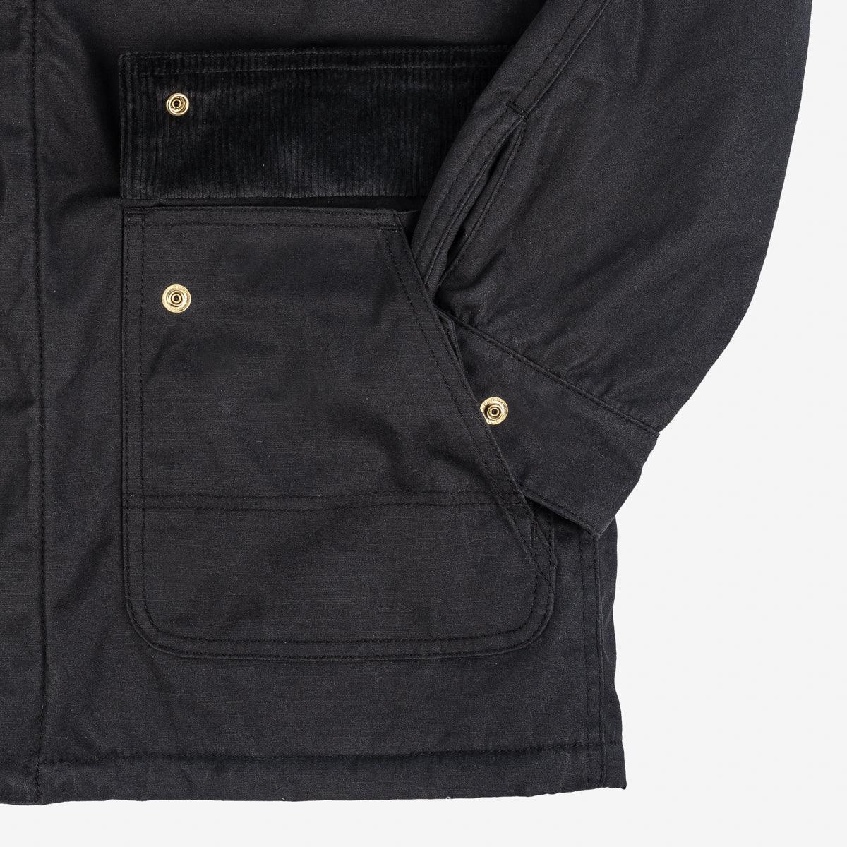 IHJ-114-BLK - 7oz Oiled Cotton Chore Jacket - Black