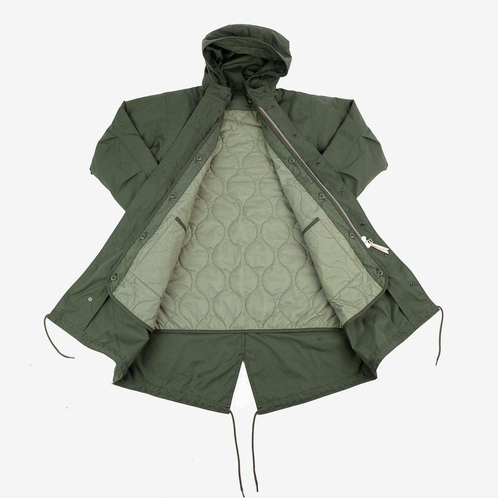 Image showing the IHM-38-OLV - 5oz Quilted Lining M-51 Type Field Coat - Olive which is a Jackets described by the following info IHSALE_M23, Iron Heart, Jackets, Released, Tops and sold on the IRON HEART GERMANY online store
