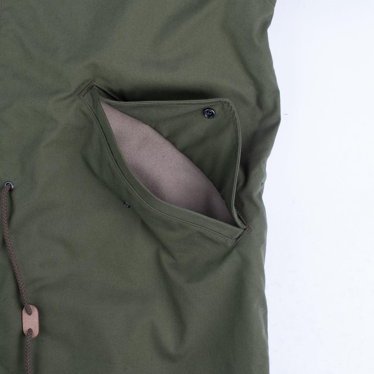 Image showing the IHM-38-OLV - 5oz Quilted Lining M-51 Type Field Coat - Olive which is a Jackets described by the following info IHSALE_M23, Iron Heart, Jackets, Released, Tops and sold on the IRON HEART GERMANY online store