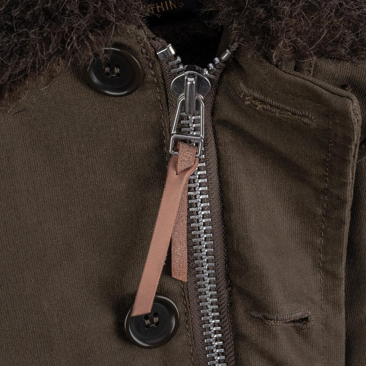 Image showing the IHM-37-ODG - Oiled Whipcord N1 Deck Jacket - Olive Drab Green which is a Jackets described by the following info Iron Heart, Jackets, Released, Tops and sold on the IRON HEART GERMANY online store