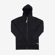 Image showing the IHSW-10-BLK - 14oz Ultra Heavyweight Cotton Zip Up Hoodie Black which is a Sweatshirts described by the following info IHSALE, Iron Heart, Released, Sweatshirts, Tops and sold on the IRON HEART GERMANY online store
