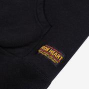 Image showing the IHSW-10-BLK - 14oz Ultra Heavyweight Cotton Zip Up Hoodie Black which is a Sweatshirts described by the following info IHSALE, Iron Heart, Released, Sweatshirts, Tops and sold on the IRON HEART GERMANY online store