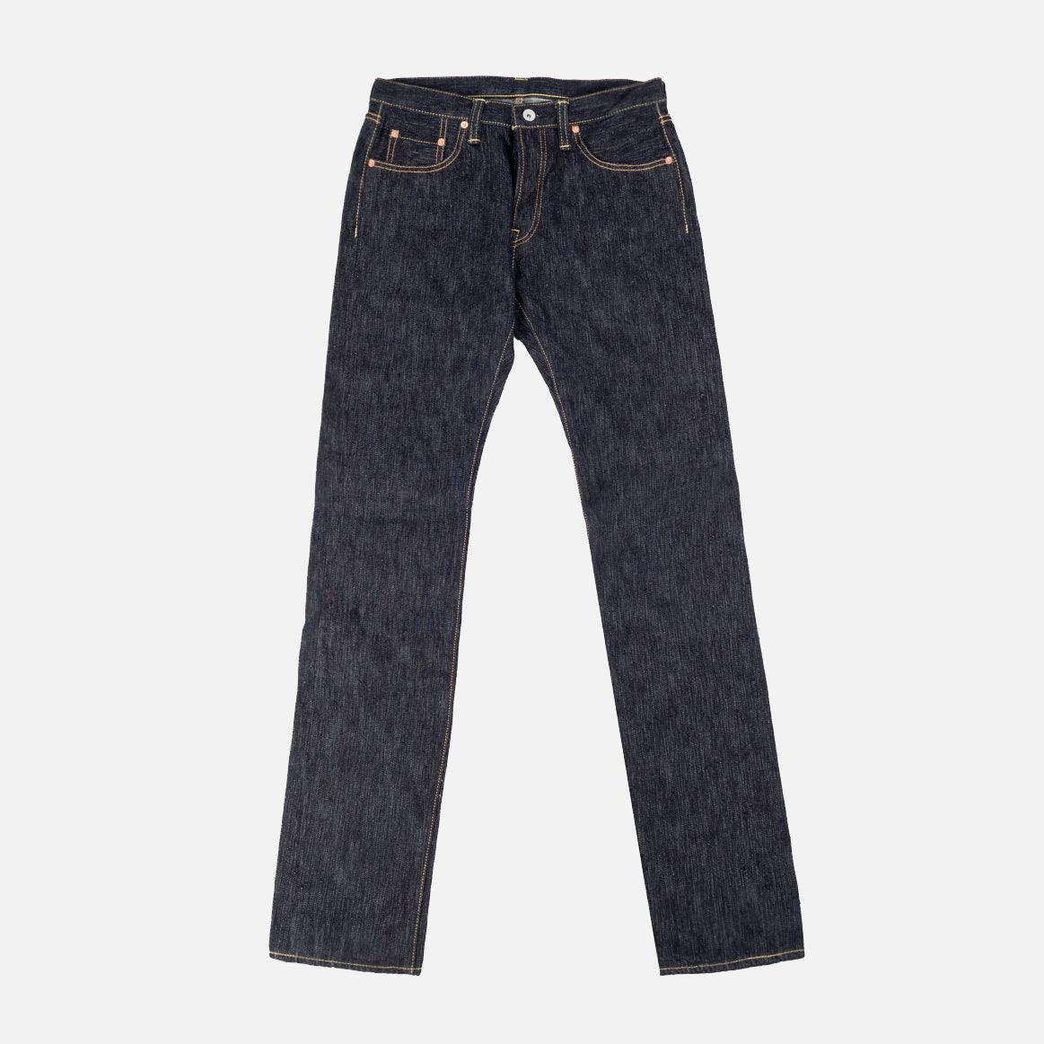 Image showing the IH-777S-SLB - 16 oz Slubby Selvedge Denim Slim Tapered Cut Jeans Indigo which is a Jeans described by the following info 777, Bottoms, IHSALE, Iron Heart, Jeans, Released, Slim, Tappered and sold on the IRON HEART GERMANY online store