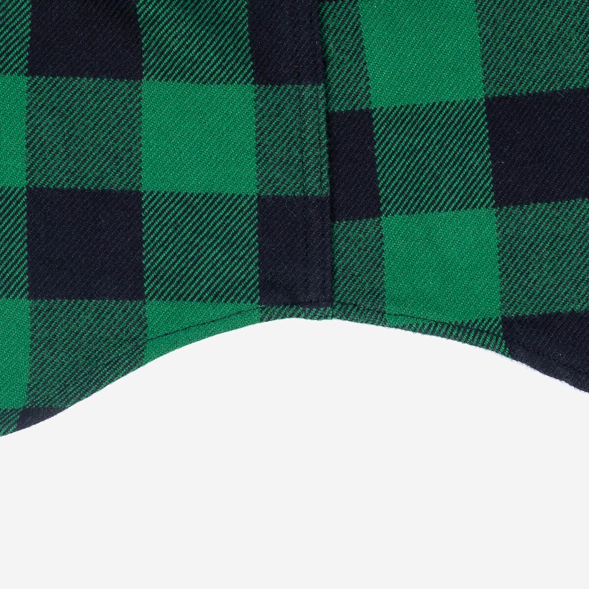 Image showing the IHSH-232-GRN - Ultra Heavy Flannel Buffalo Check Western Shirt Green/Black which is a Shirts described by the following info IHSALE, Iron Heart, Released, Shirts, Tops and sold on the IRON HEART GERMANY online store
