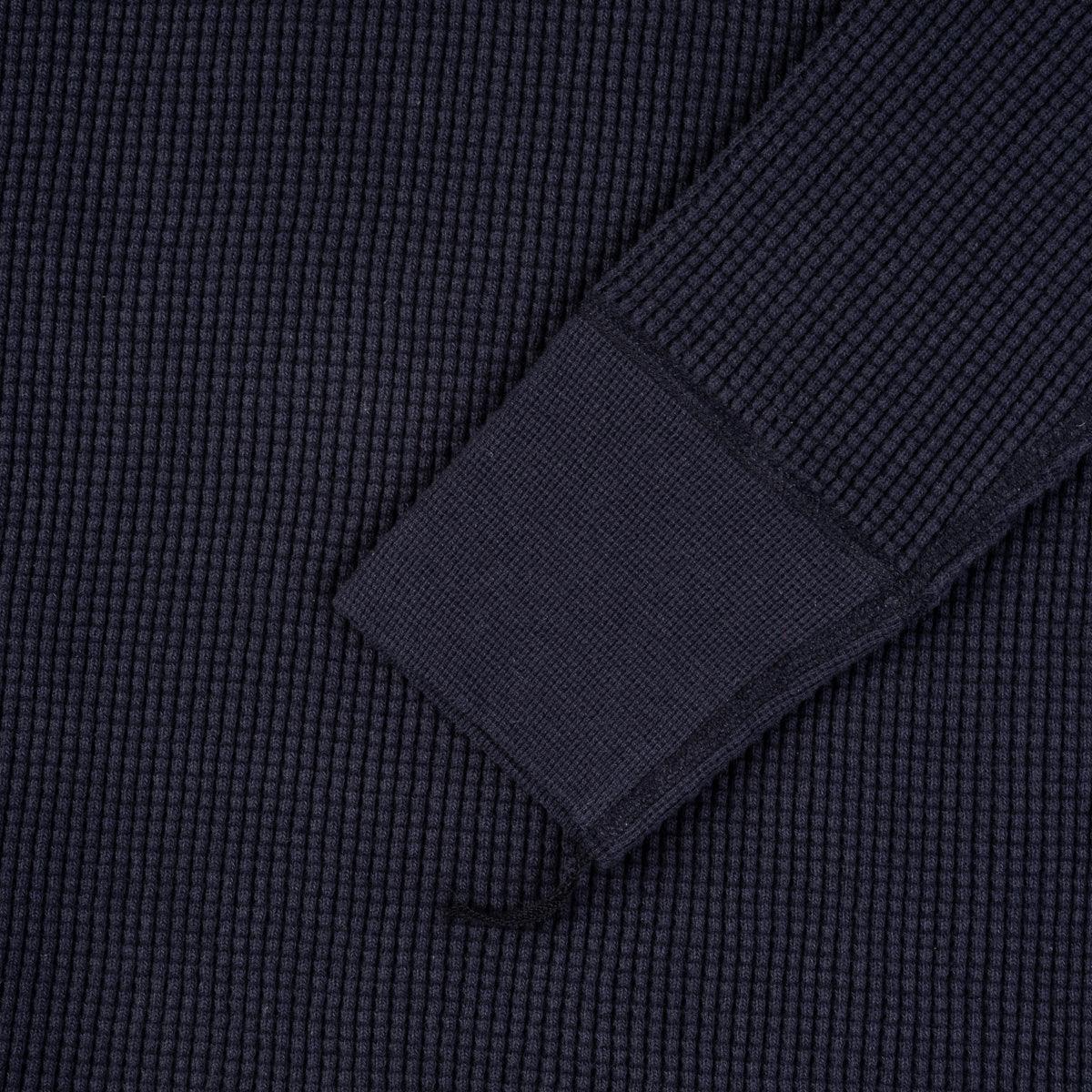 Image showing the IHTL-1301-NAV - Waffle Knit Thermal Longsleeve Navy which is a T-Shirts described by the following info Back In, IHSALE_M23, Iron Heart, Released, T-Shirts, Tops and sold on the IRON HEART GERMANY online store