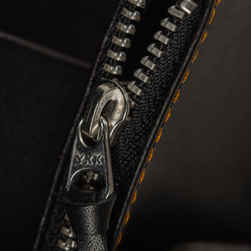 Image showing the IHG-02-BLK - Medium Shell Cordovan Wallet - Black which is a WALLETS AND CHAINS described by the following info Accessories, Iron Heart, Released, WALLETS AND CHAINS and sold on the IRON HEART GERMANY online store