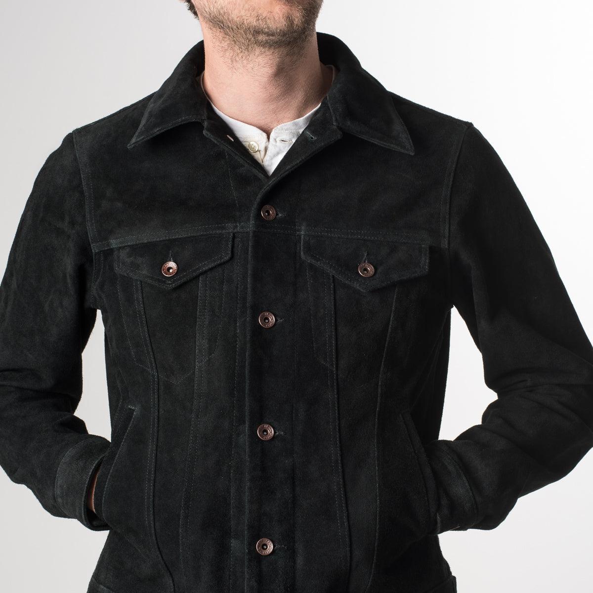 Image showing the IHJ-49-BLK - Split Steer Modified Type III Jacket - Black which is a LEATHER JACKETS described by the following info Iron Heart, Jackets, LEATHER JACKETS, Released, Tops and sold on the IRON HEART GERMANY online store