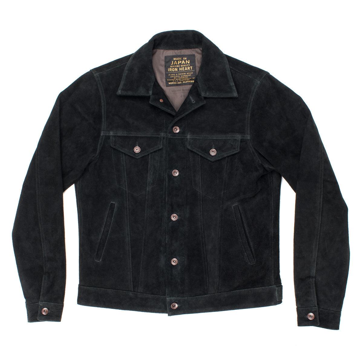 Image showing the IHJ-49-BLK - Split Steer Modified Type III Jacket - Black which is a LEATHER JACKETS described by the following info Iron Heart, Jackets, LEATHER JACKETS, Released, Tops and sold on the IRON HEART GERMANY online store