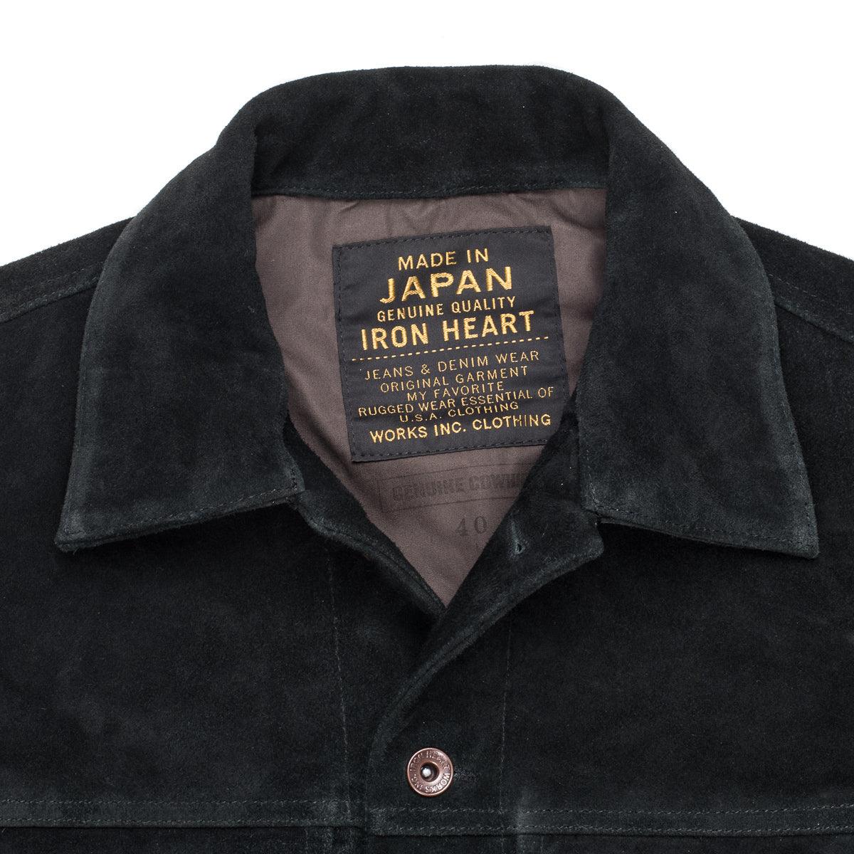 Image showing the IHJ-49-BLK - Split Steer Modified Type III Jacket - Black which is a LEATHER JACKETS described by the following info Iron Heart, Jackets, LEATHER JACKETS, Released, Tops and sold on the IRON HEART GERMANY online store
