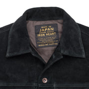 Image showing the IHJ-49-BLK - Split Steer Modified Type III Jacket - Black which is a LEATHER JACKETS described by the following info Iron Heart, Jackets, LEATHER JACKETS, Released, Tops and sold on the IRON HEART GERMANY online store