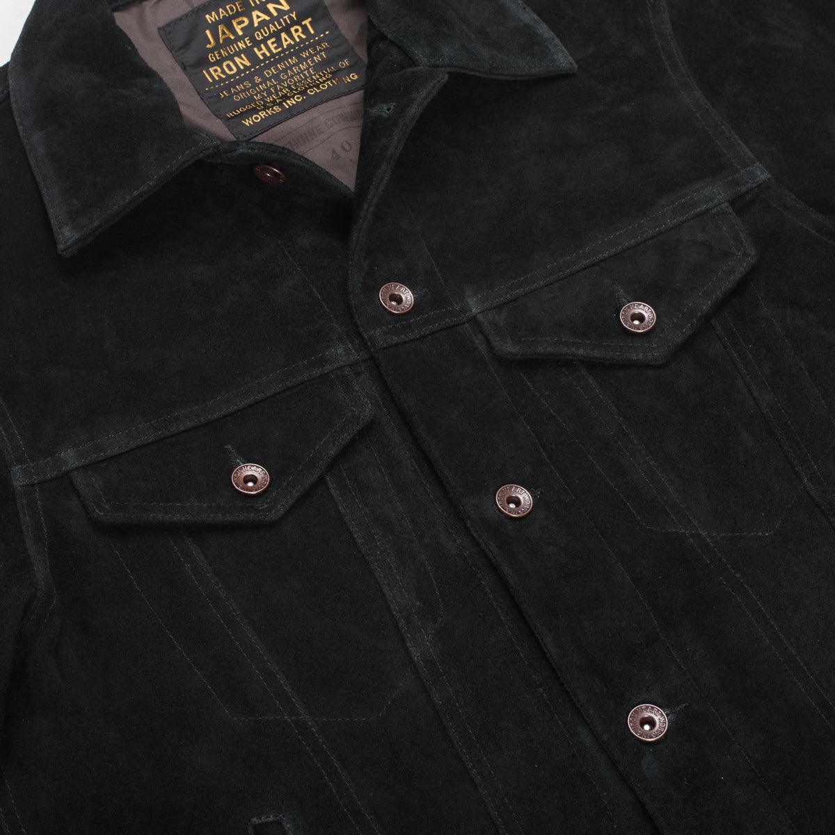 Image showing the IHJ-49-BLK - Split Steer Modified Type III Jacket - Black which is a LEATHER JACKETS described by the following info Iron Heart, Jackets, LEATHER JACKETS, Released, Tops and sold on the IRON HEART GERMANY online store