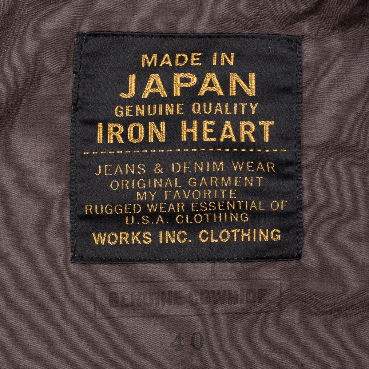 Image showing the IHJ-49-BLK - Split Steer Modified Type III Jacket - Black which is a LEATHER JACKETS described by the following info Iron Heart, Jackets, LEATHER JACKETS, Released, Tops and sold on the IRON HEART GERMANY online store