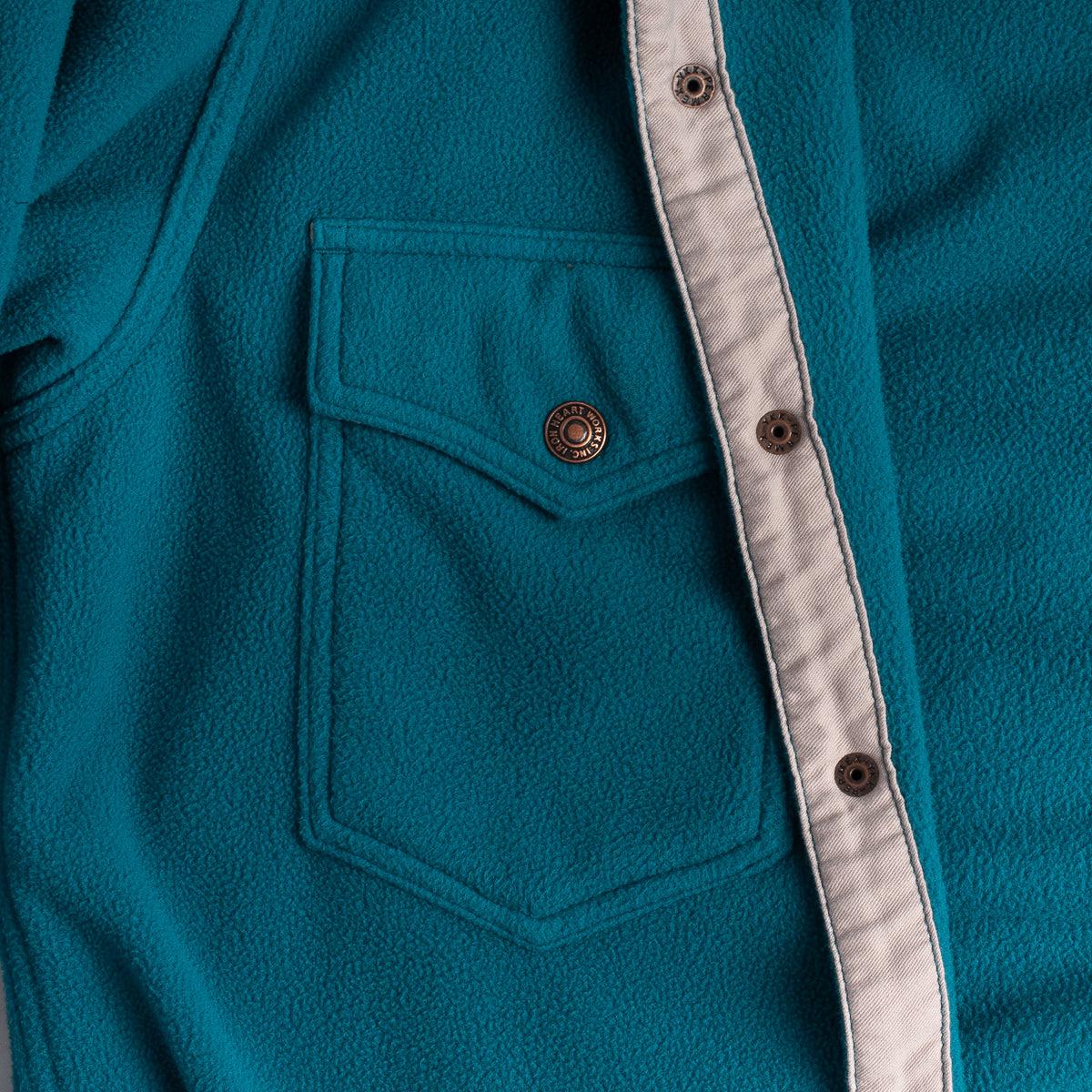 IHSH-287-TUR - Micro Fleece CPO Shirt - Turquoise