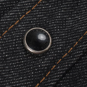 Image showing the IHSH-33-BLK - 12oz Selvedge Denim Western Shirt - Black which is a Shirts described by the following info IHSALE_M23, Iron Heart, Released, Shirts, Tops and sold on the IRON HEART GERMANY online store