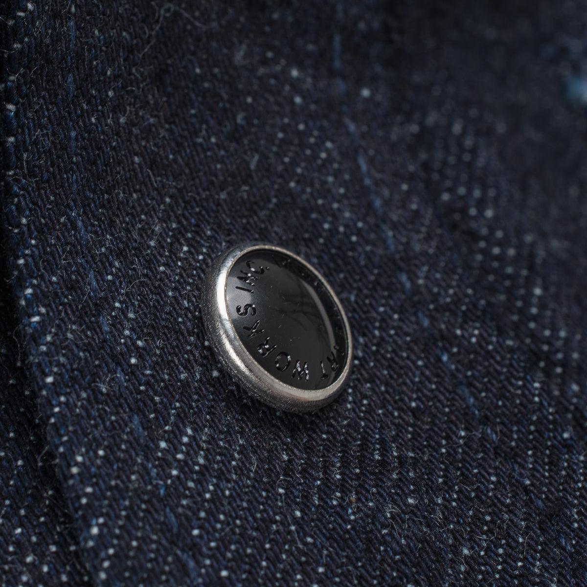Image showing the IHSH-33-T - 12oz Selvedge Denim Western Shirt With Tonal Stitching - Indigo which is a Shirts described by the following info Iron Heart, Released, Shirts, Tops and sold on the IRON HEART GERMANY online store