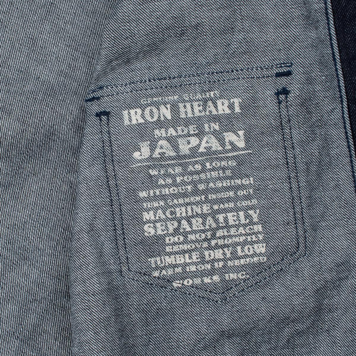 Image showing the IHSH-33-T - 12oz Selvedge Denim Western Shirt With Tonal Stitching - Indigo which is a Shirts described by the following info Iron Heart, Released, Shirts, Tops and sold on the IRON HEART GERMANY online store