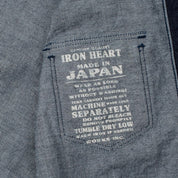 Image showing the IHSH-33-T - 12oz Selvedge Denim Western Shirt With Tonal Stitching - Indigo which is a Shirts described by the following info Iron Heart, Released, Shirts, Tops and sold on the IRON HEART GERMANY online store