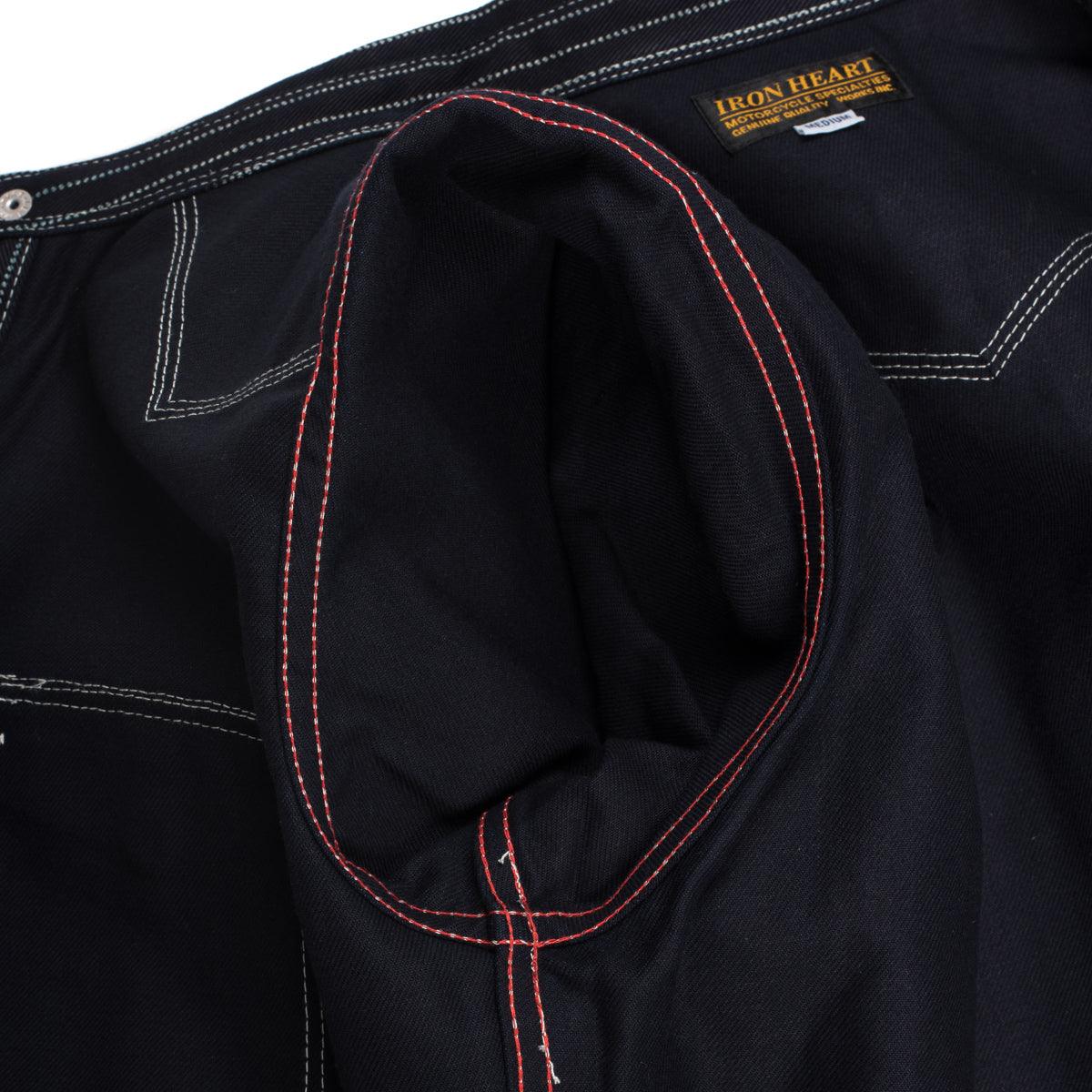 Image showing the IHSH-62-IND - 12oz Wabash Western Shirt Indigo which is a Shirts described by the following info Iron Heart, Released, Shirts, Tops and sold on the IRON HEART GERMANY online store
